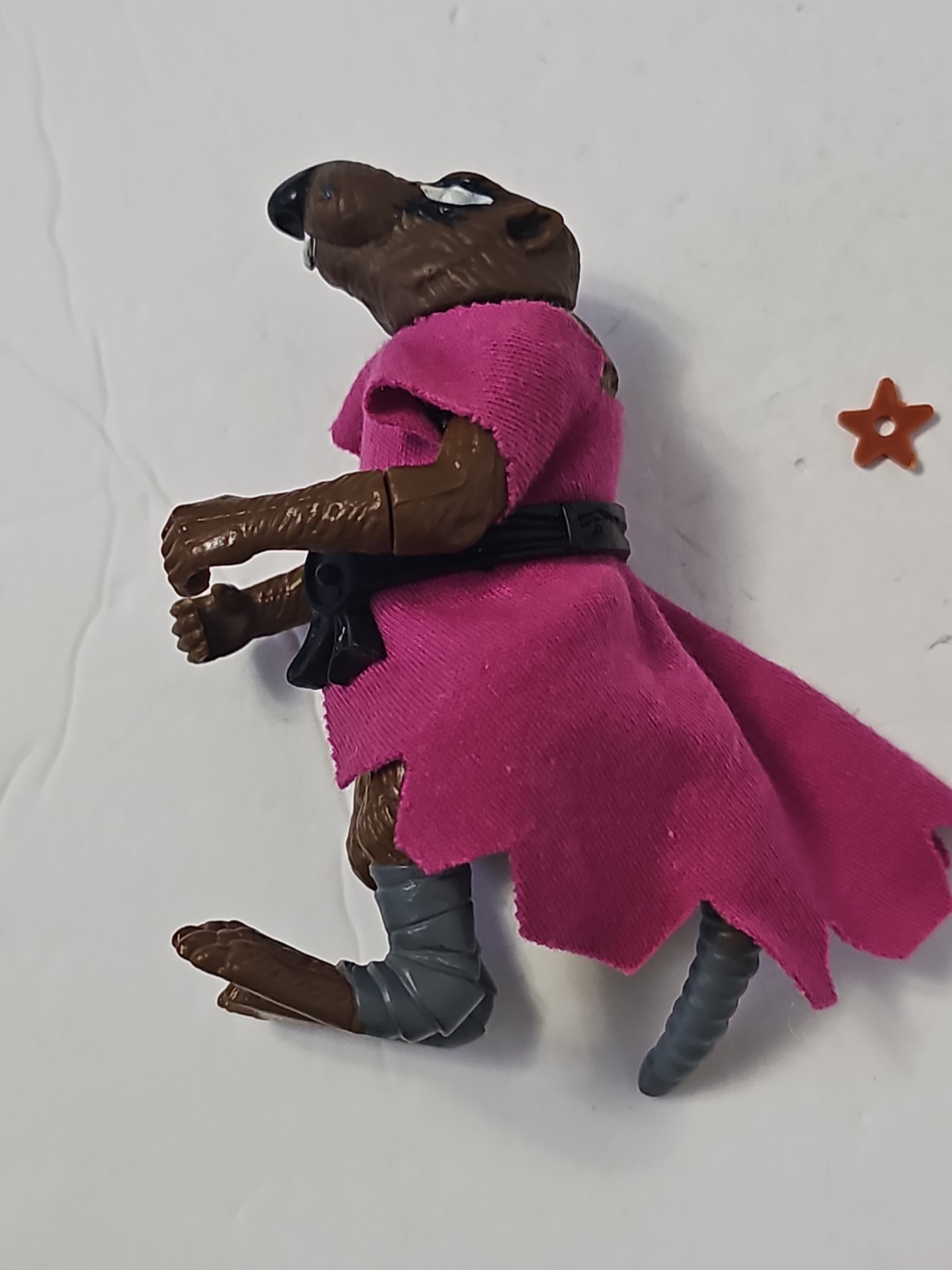 Vtg 1988 TMNT Master Splinter SOFT HEAD 100% COMPLETE + BIOCARD GREAT COND