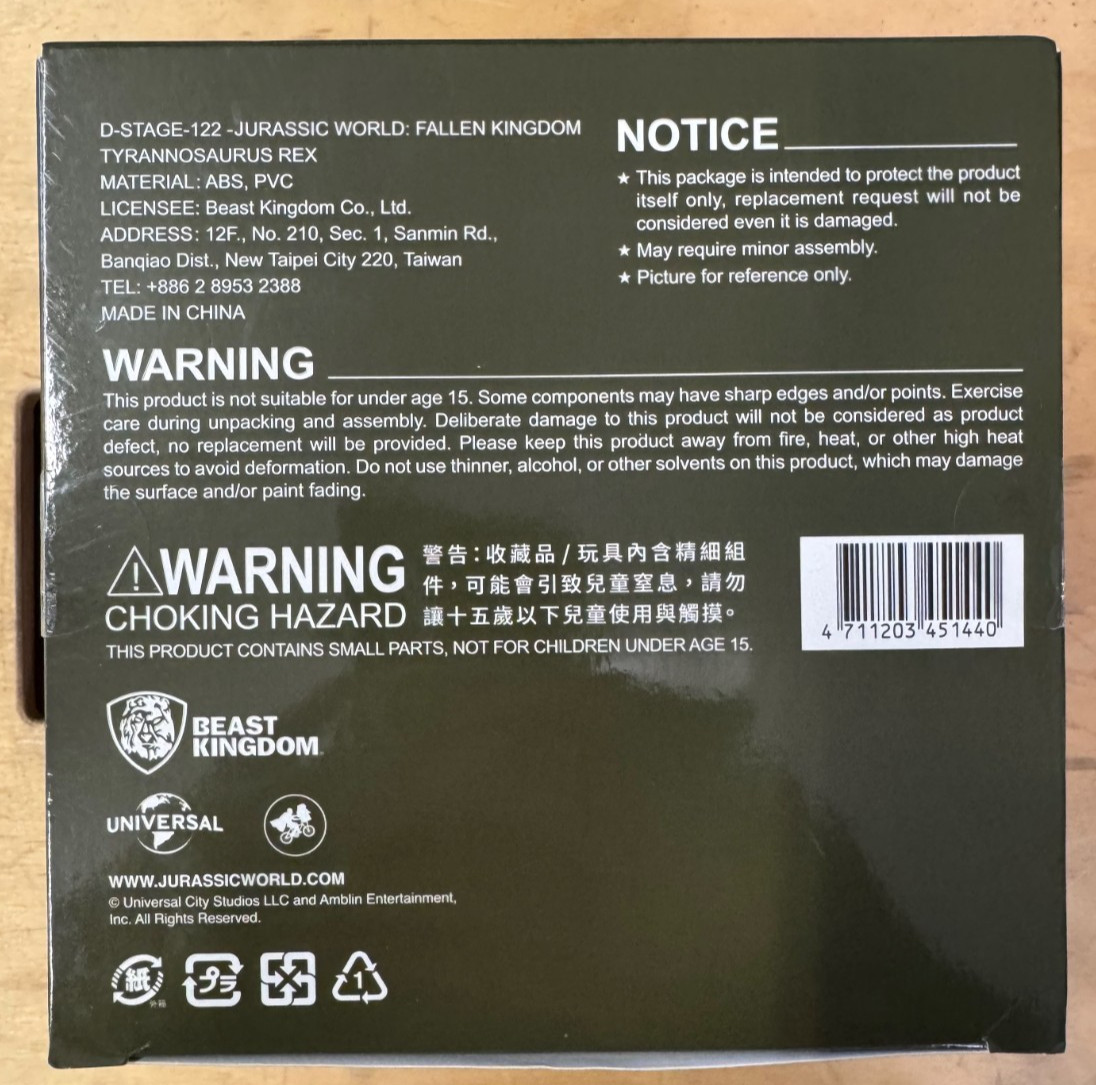 Jurassic World: Fallen Kingdom Tyranosaurus Rex D*Stage 122