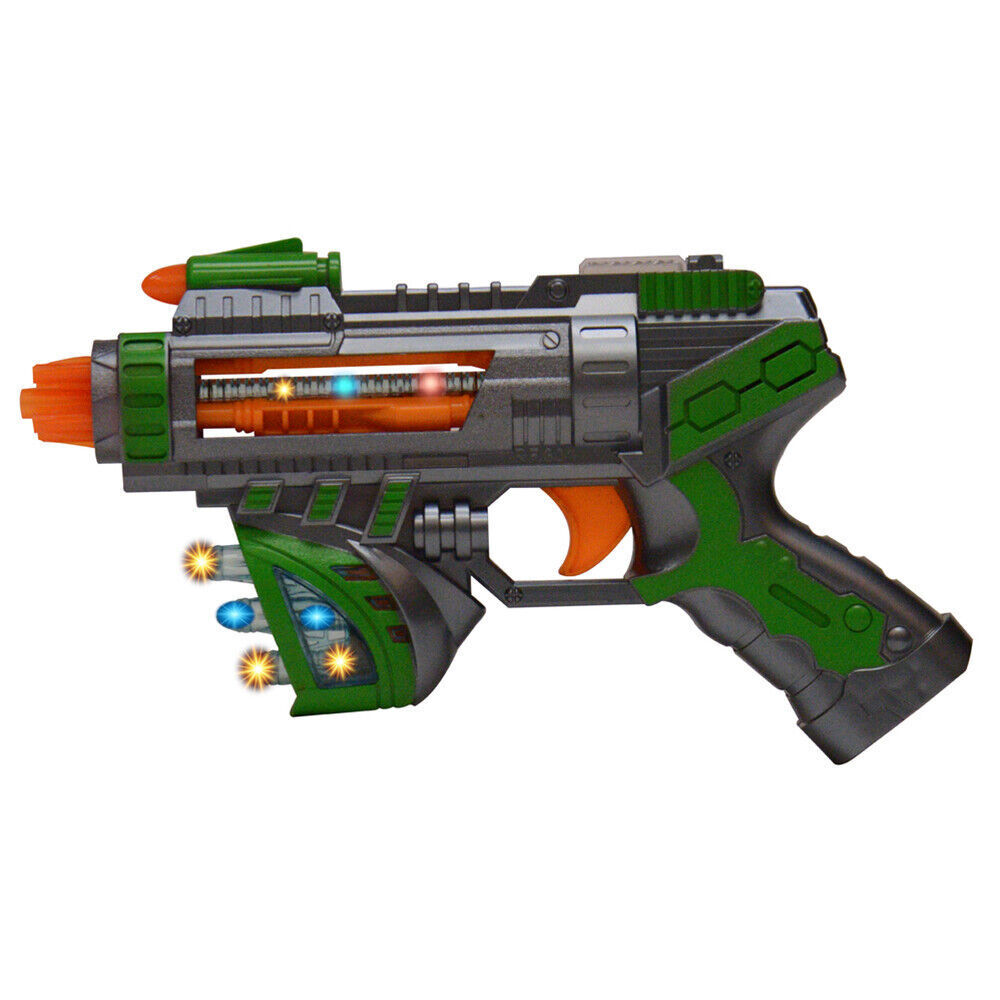Light Up Space Infinity Blaster Toy Gun Pistol w/ Flashing Light Sound Kids Gift