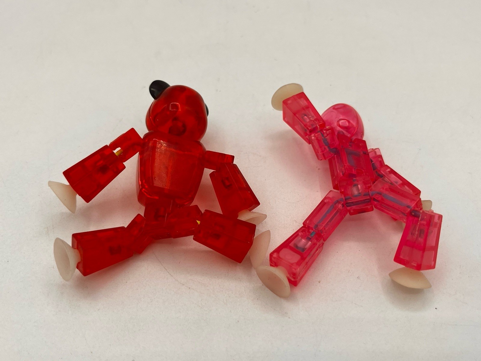 Stikbot Clear Red Translucent Red String Action Figure And Red Panda Lot Of 2