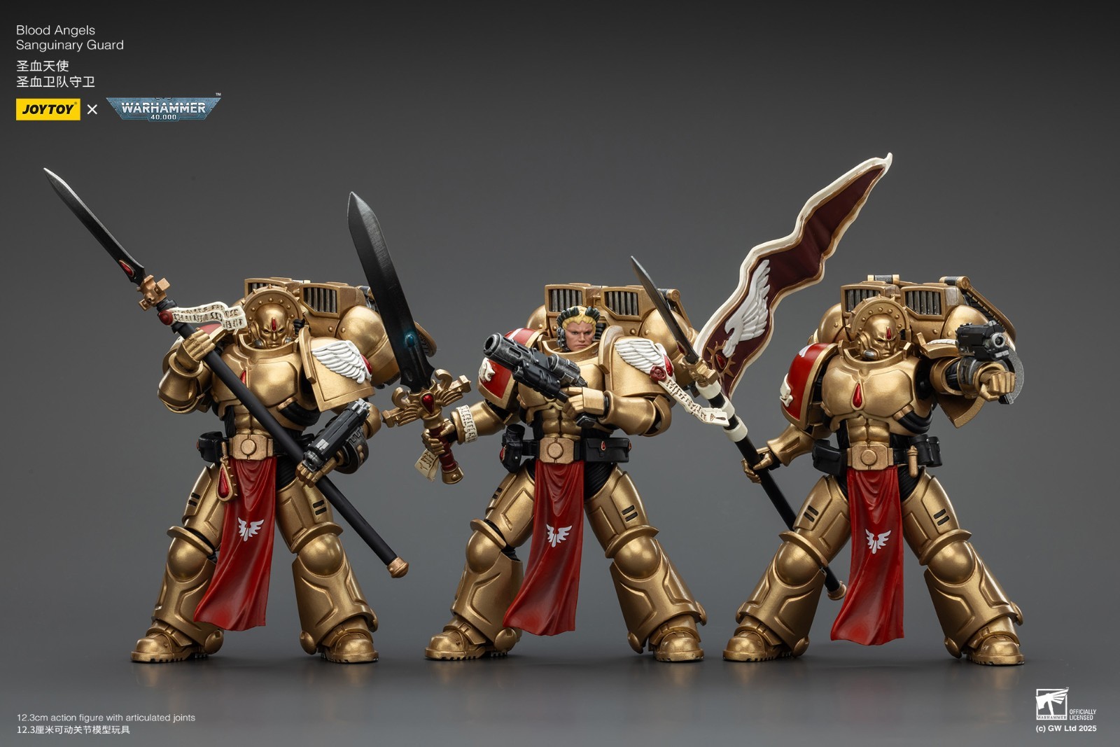 JOYTOY Warhammer 40K 1/18 Action Figures Blood Angels Sanguinary Guard Model