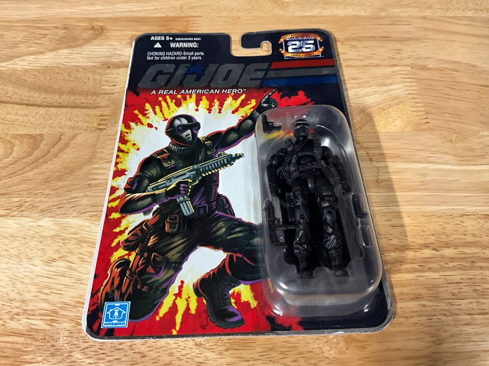 GI Joe 25th Anniversary Commando Snake Eyes with Timber Card, Stalker figure lot