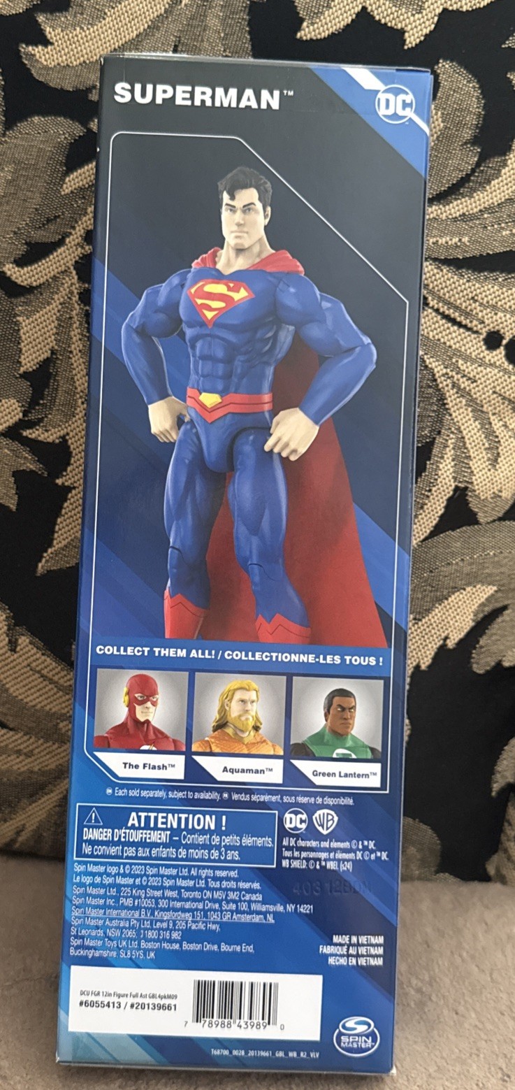 DC Comics Superman Figurine By Spin Master 12” Tall New Unopened Box 2023