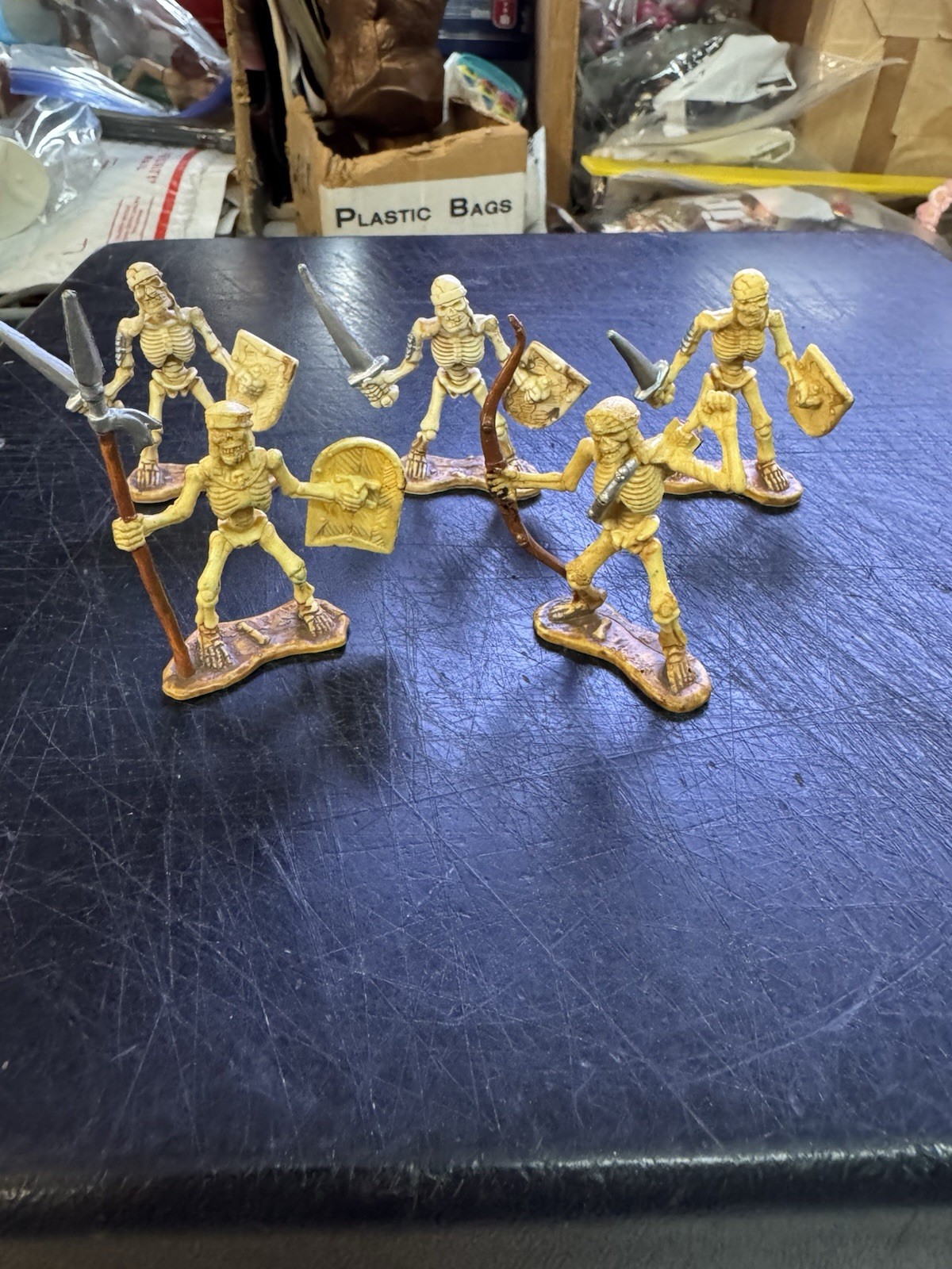 Toy Major Tomb Warrior Skeleton Figure Lot Of 5 Medieval