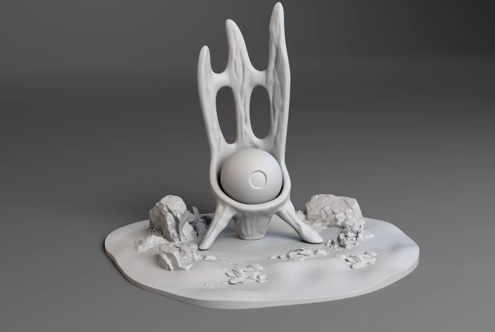 Lost In Space Invaders from the 5th Dimension 2 Alien Figures Landscape 3D print