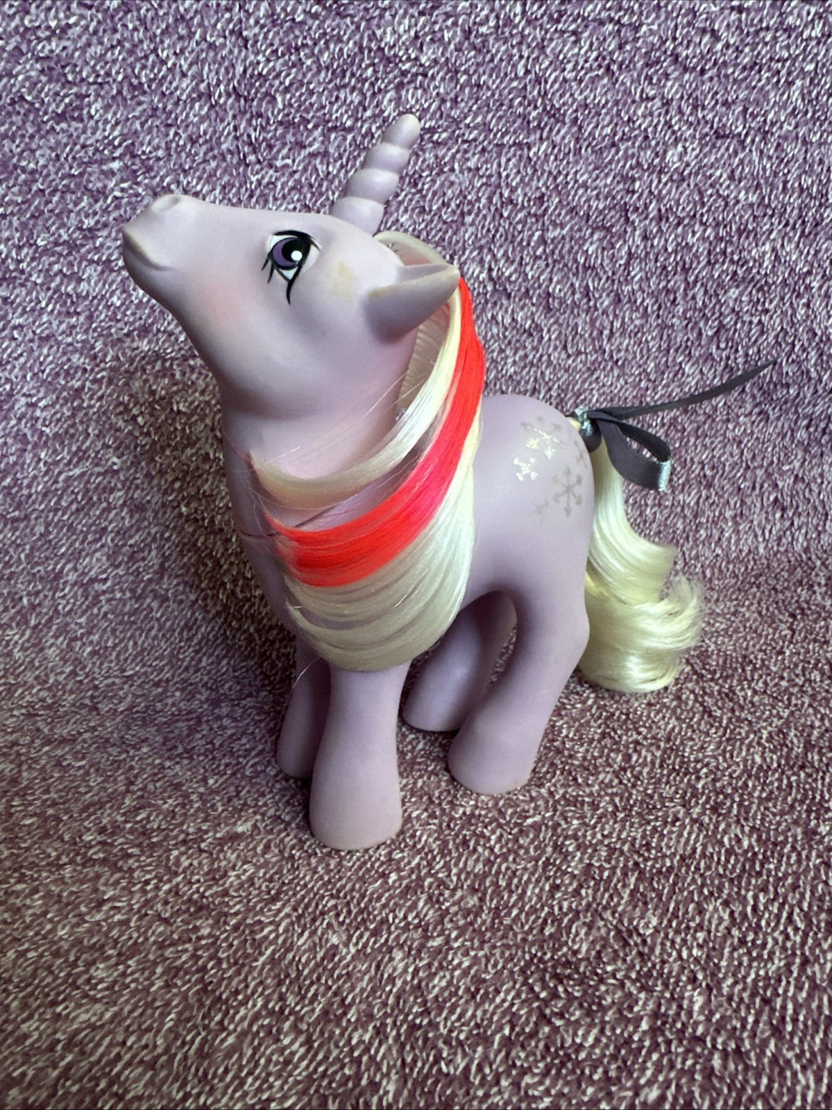 My Little Pony G1 – Powder – 1980s Snowflake Unicorn Pony! Flawed!