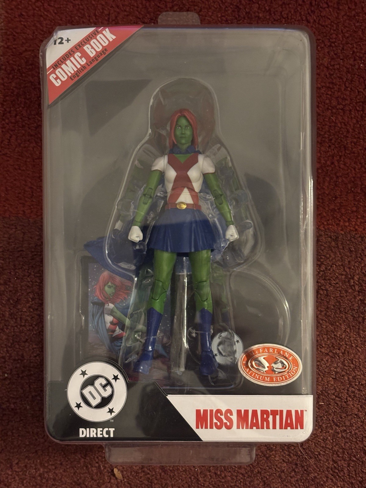 McFarlane DC Direct Miss Martian Red Platinum Teen Titans Reborn