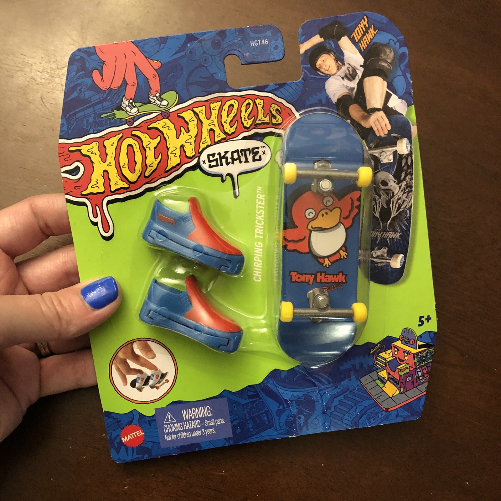 TONY HAWK FINGERBOARD + Shoes Chirping Trickster Hot Wheels Skate Skateboard
