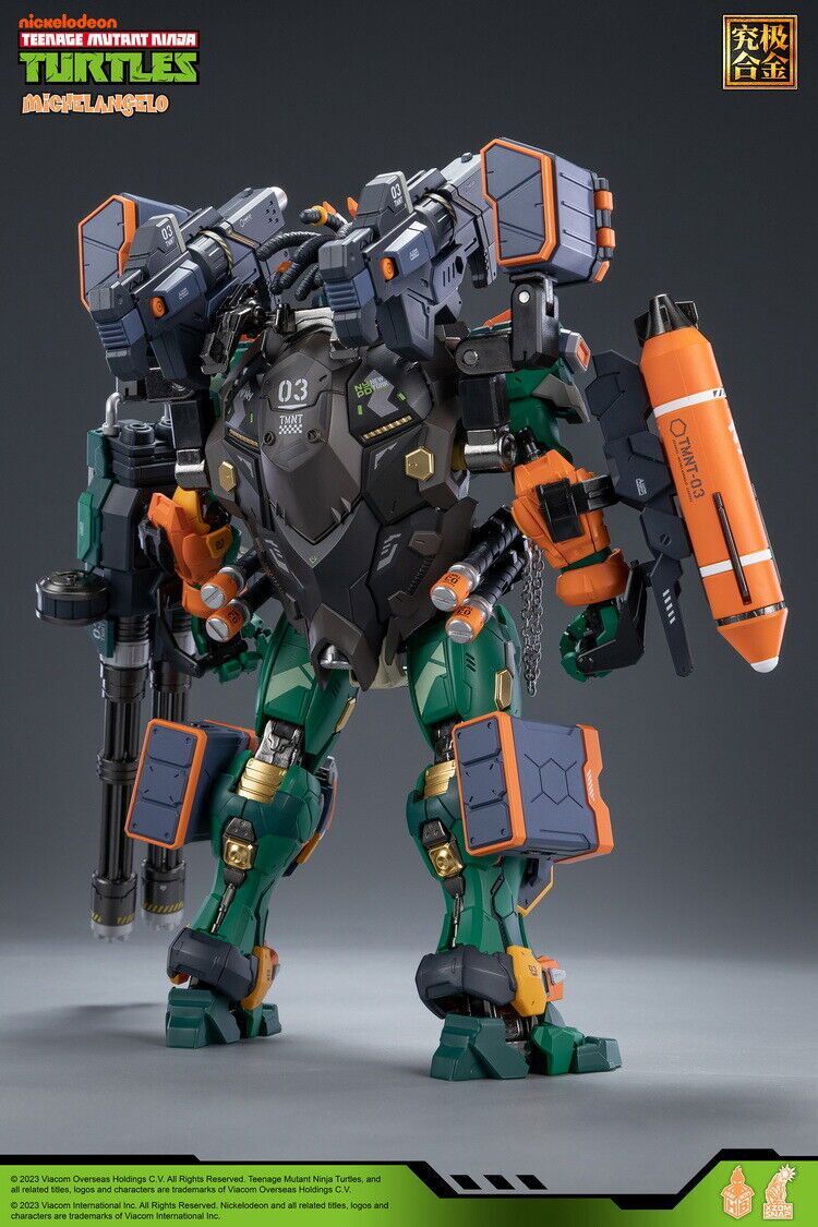 New In Stock HeatBoys HB0014 Robot Mecha Michelangelo Metal Build Action Figure