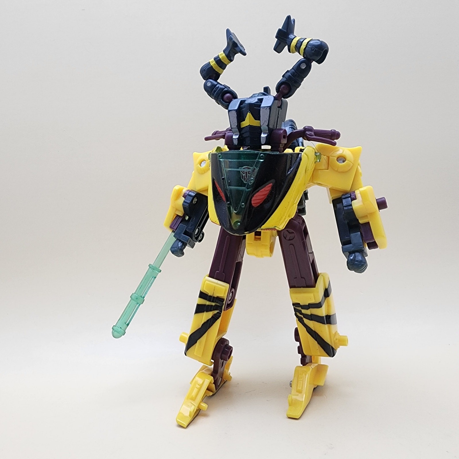 TRANSFORMERS Energon (2003) RAPID RUN 5.5&Prime; Combat Deluxe + NIGHTSCREAM Minicon
