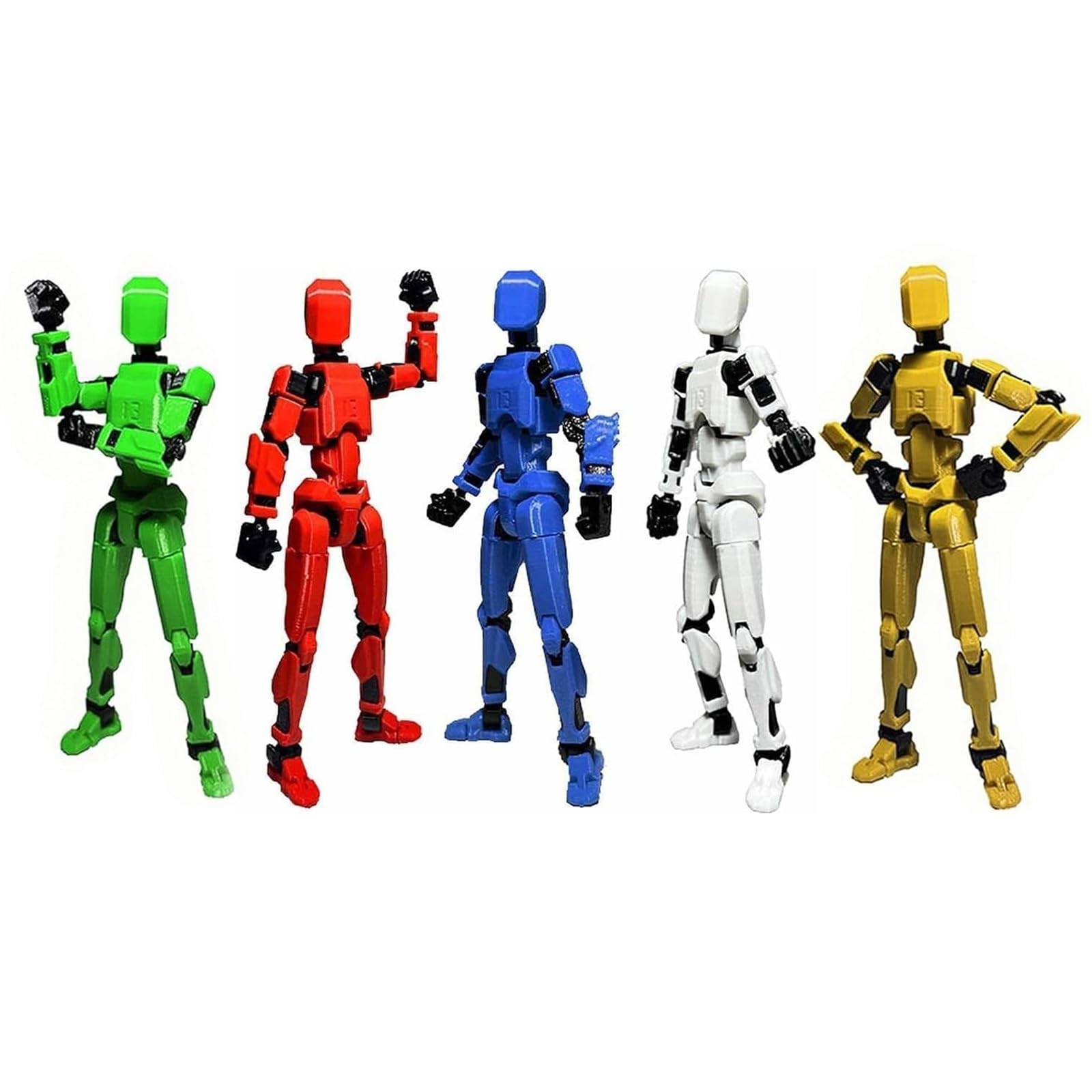 5PCS Assembly Completed T 13 Action Figure 3D Printed Multi-Jointed Movable,L…