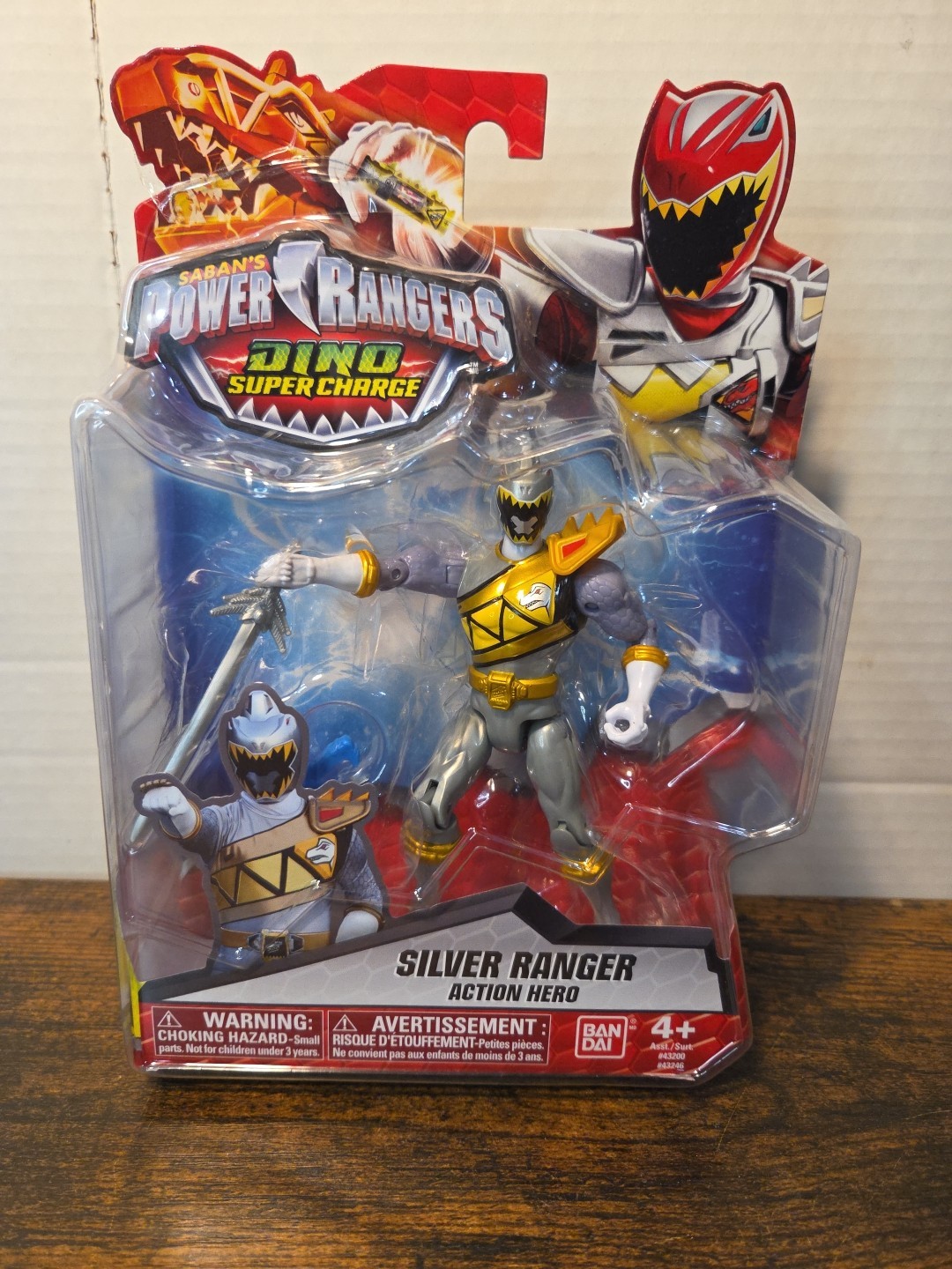 Bandai Power Rangers Dino Super Charge Sliver Ranger New