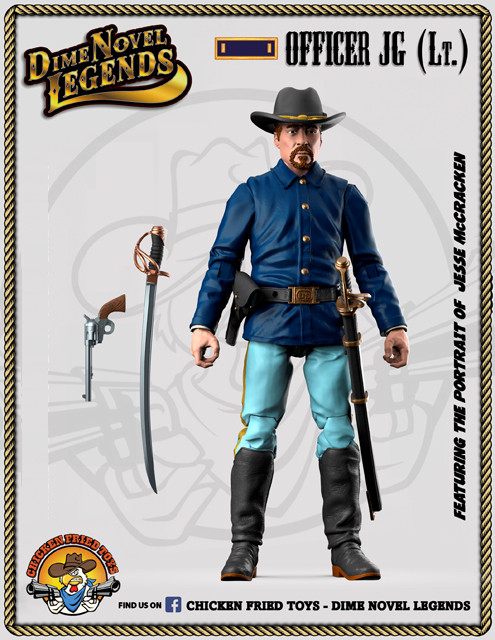 Dime Novel Legends 1:18 scale (4&Prime;) old west action figure Cavalry Officer J.G.