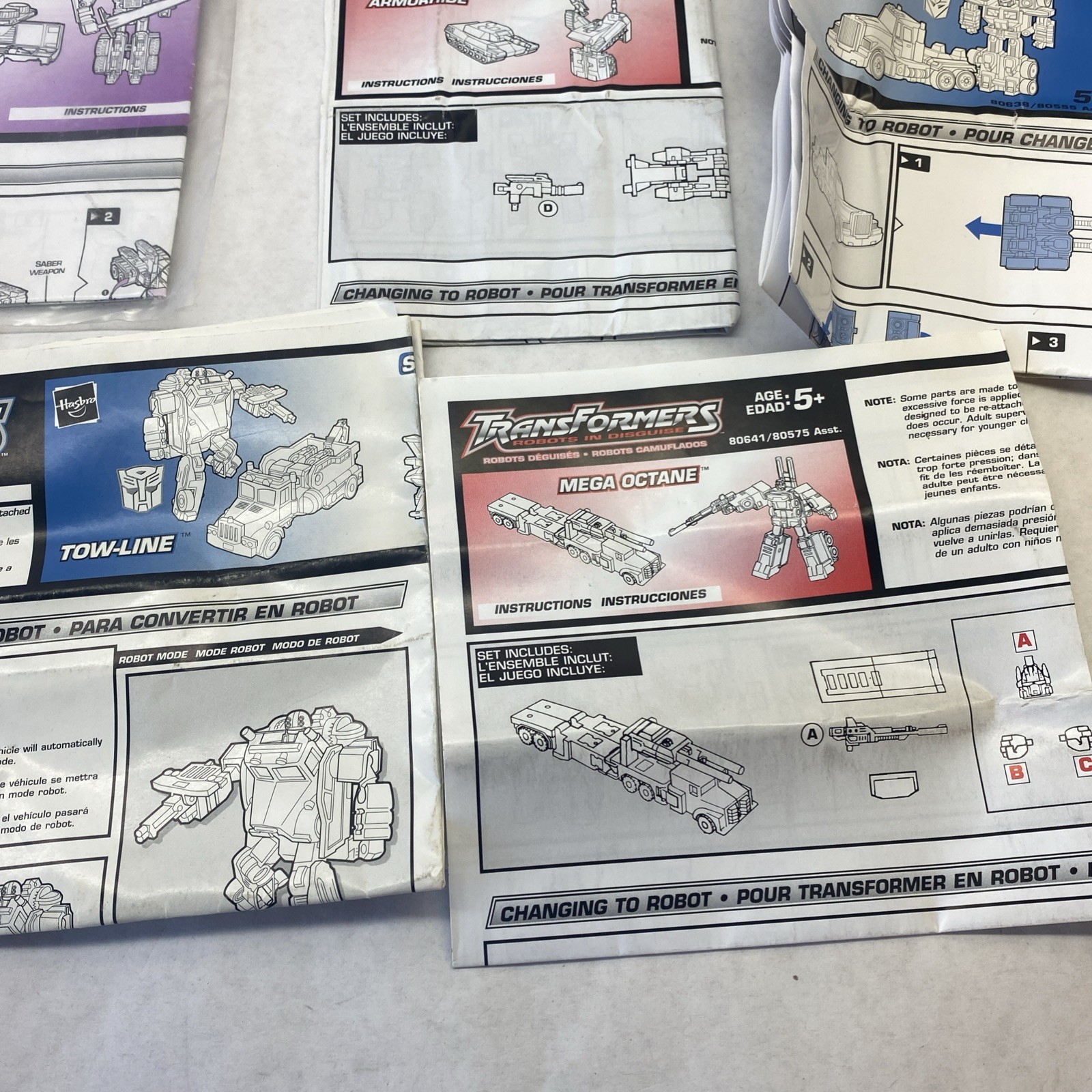 Transformers INSTRUCTIONS Booklets MANUALS Alternators ARMADA LOT Of 14 Vintage