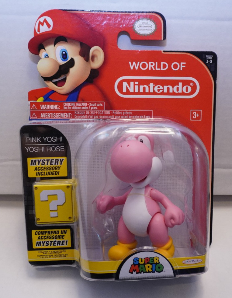 2015 World of Nintendo PINK YOSHI 4&Prime; Figure Series 1-3 Jakks Pacific NEW