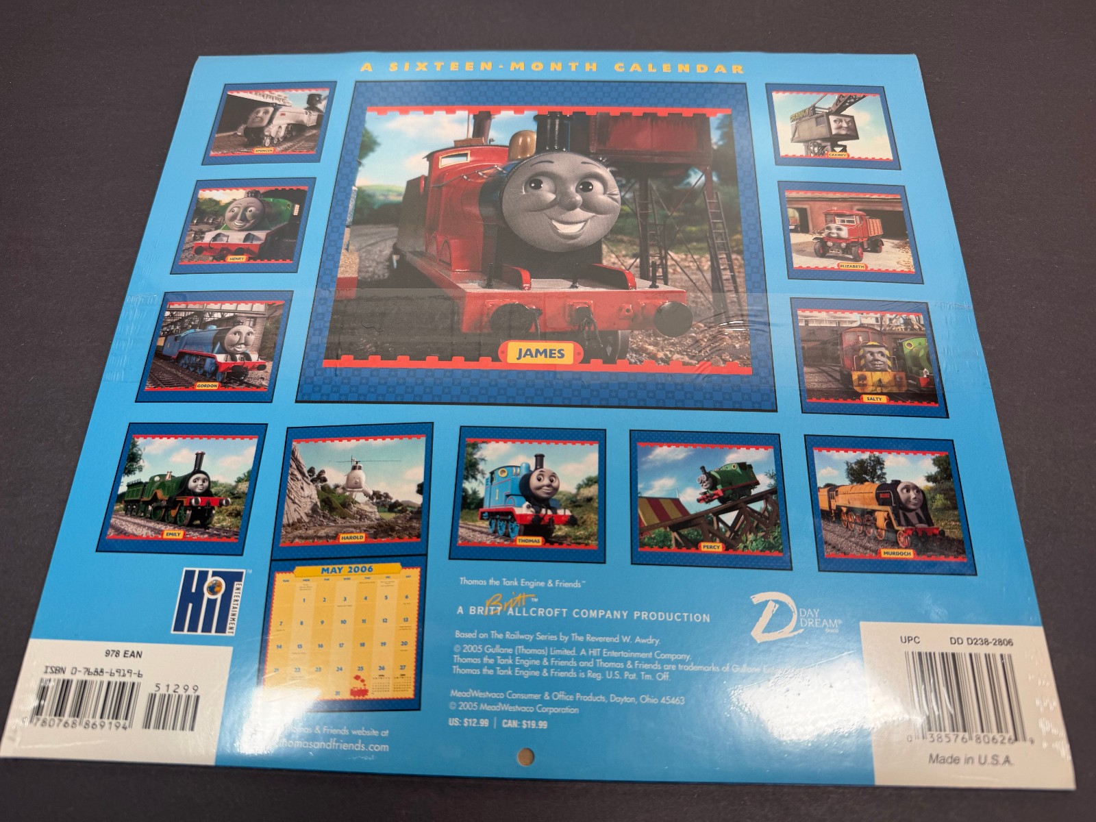 Thomas & Friends Tank Engine 16 Month 2006 CALENDAR Britt Allcroft HIT SEALED