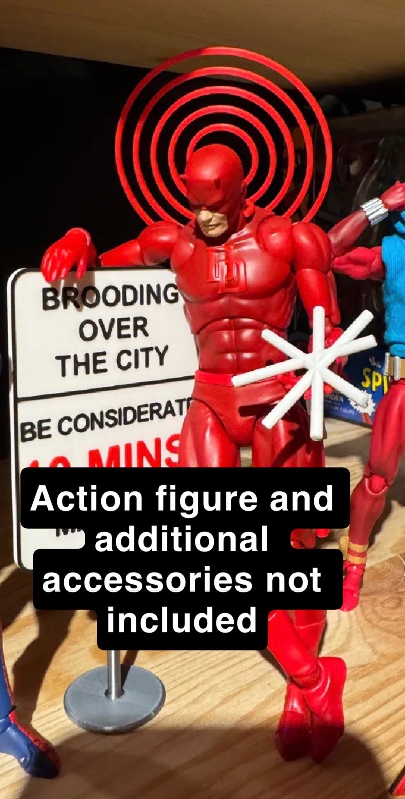 Mafex Daredevil 3D Printed Spinning Billy Club Effect for 1:12 Action Figures