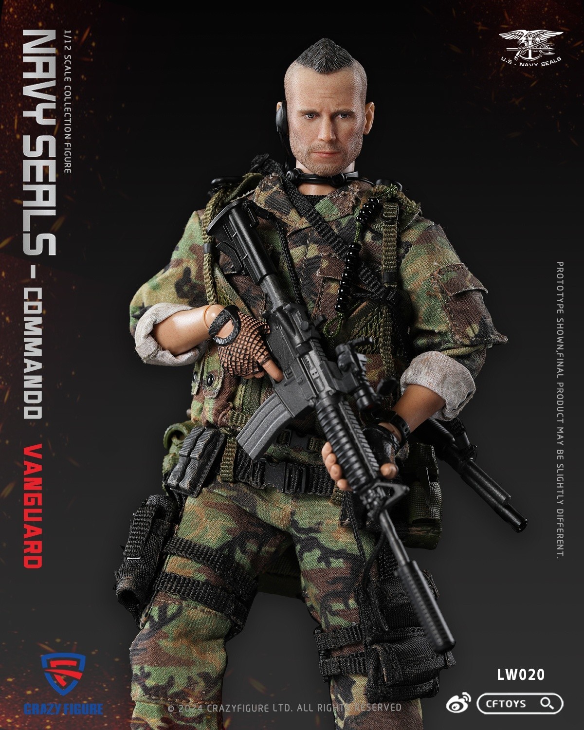 Boxset Figure – Crazy figure 1/12 Scale LW020 Navy SEAL Assault Team Pointman