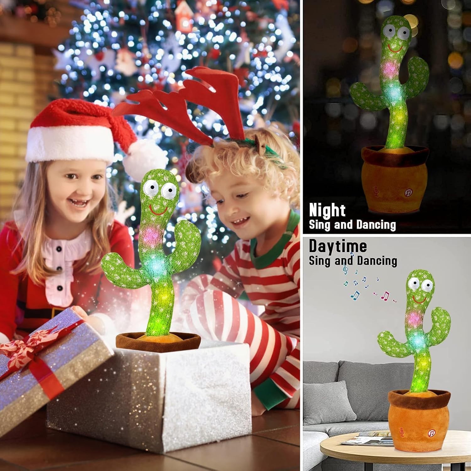 Interactive Dancing Cactus Toy for Toddlers Babies Kids Learning Gift