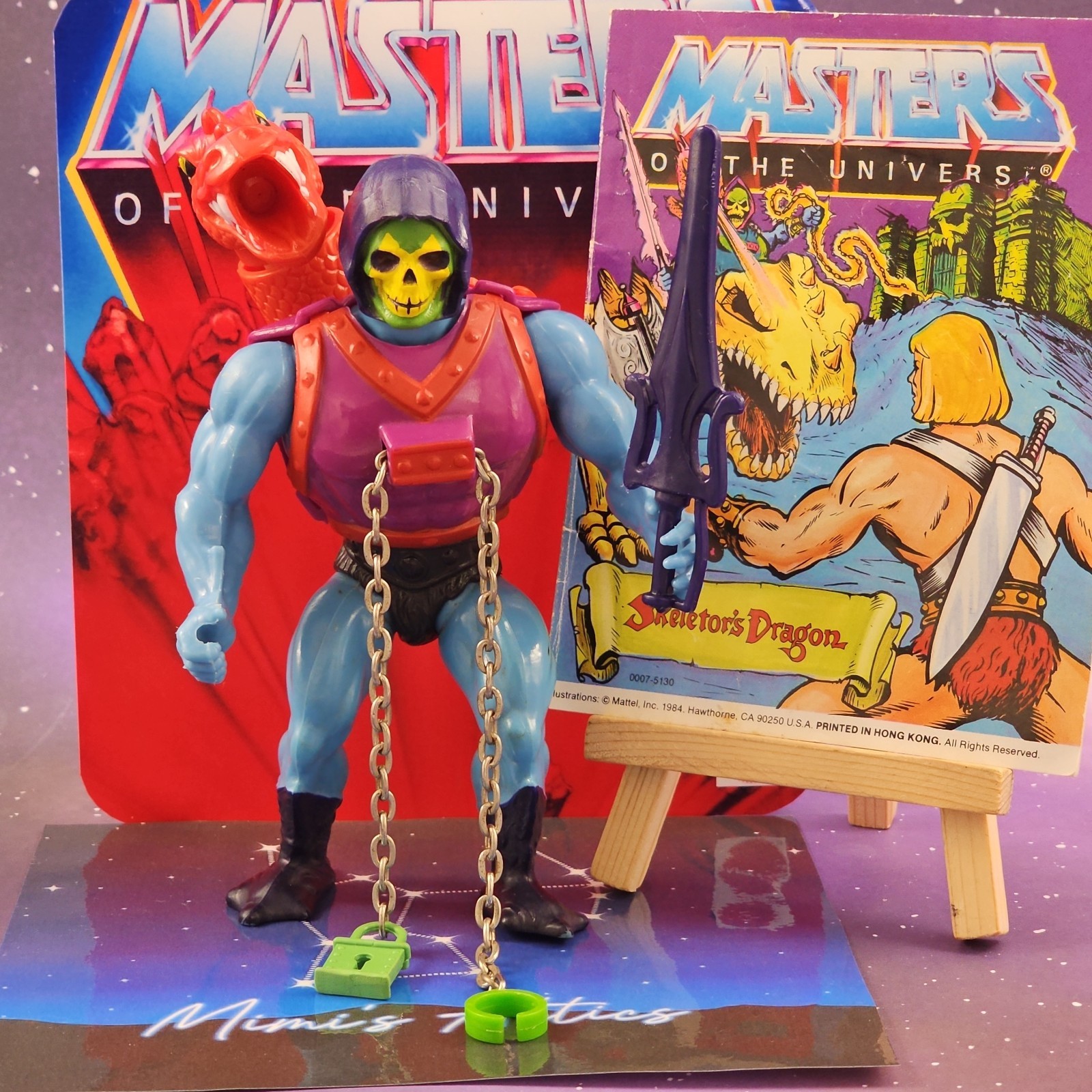 Vintage Dragon Blaster Skeletor Complete MOTU Masters of the Universe He-man