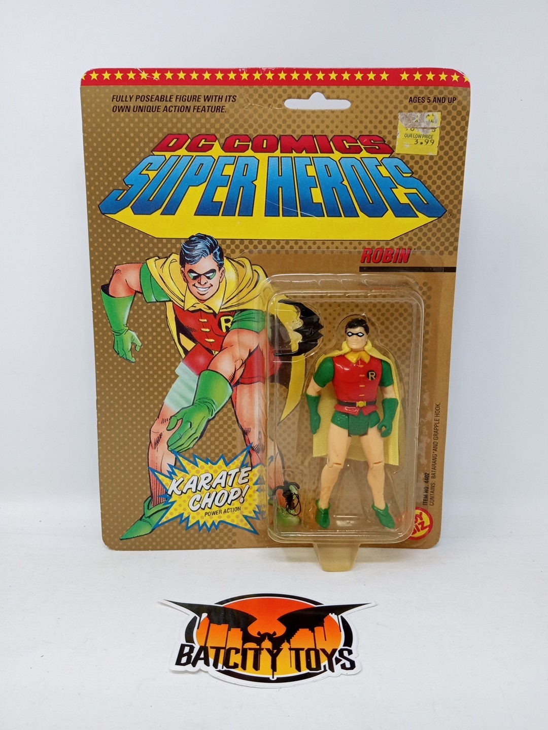 DC Comic Super Heroes Karate Chop Robin Toy Biz 4.5 In Action Figure 1989