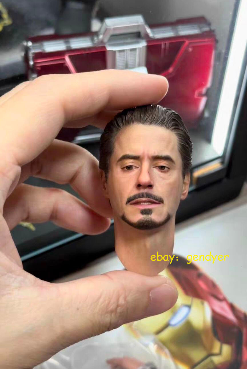 Rare Sixth star Studio Marvel Robert Downey Jr. Iron Man Head Sculpt Speech Ver