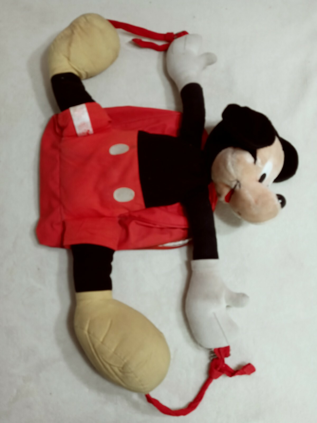 Vintage Disney Mickey Mouse Plush Mickey&rsquo;s Pals Red Backpack Tote Bag 1992
