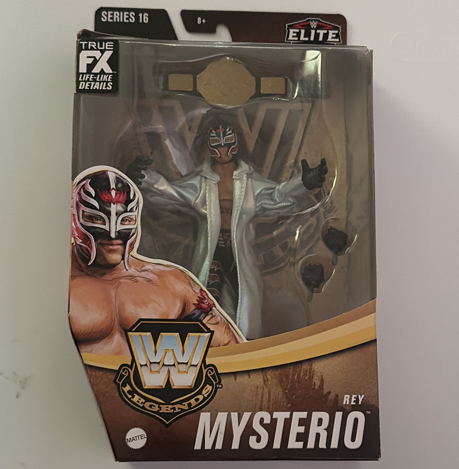 Mattel WWE Legends Series 16 Rey Mysterio Action Figure w/ Belt & Hands Age 8+