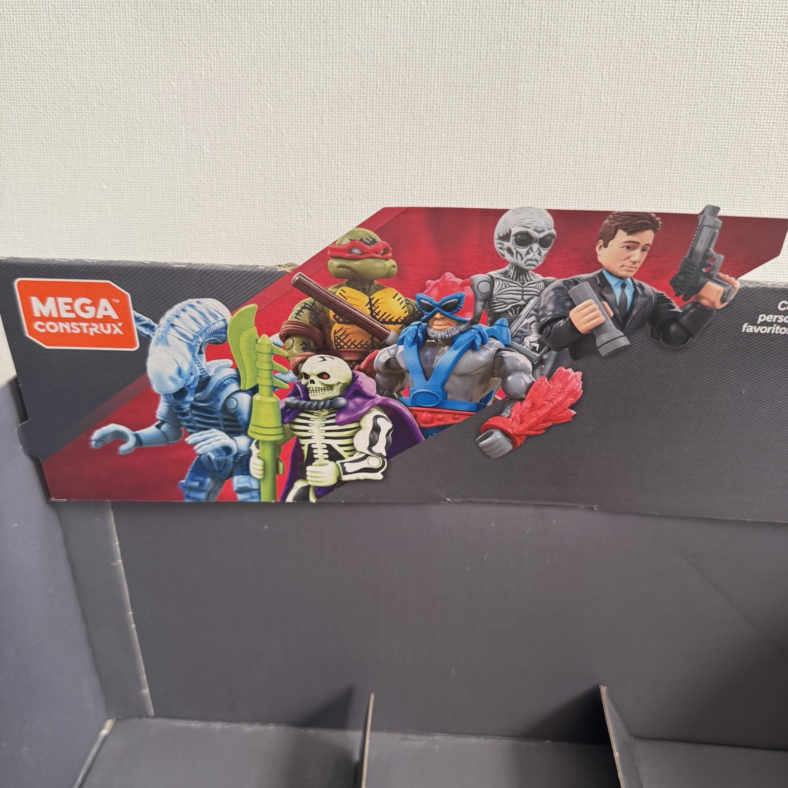 Mega Construx Heroes Series 5 Empty Retail Display Box MOTU TMNT Aliens X-Files