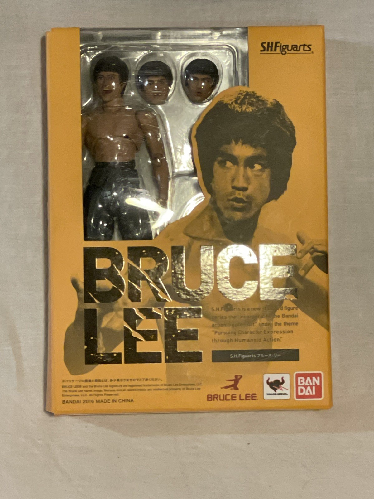 BRUCE LEE BANDAI action figure NIB NEW SEALED Interchangeable Heads! Mint! WOW!
