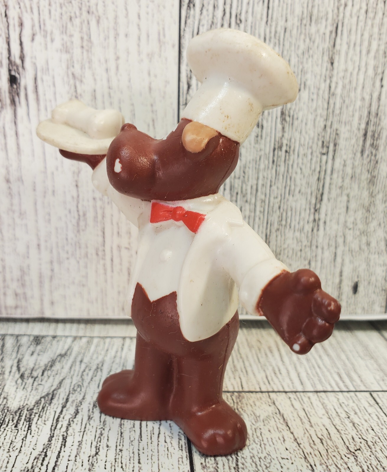 LT1 Vtg Pound Puppies Louie The Chef Baker Dog Plastic 2.75&Prime; Figure Cake Topper