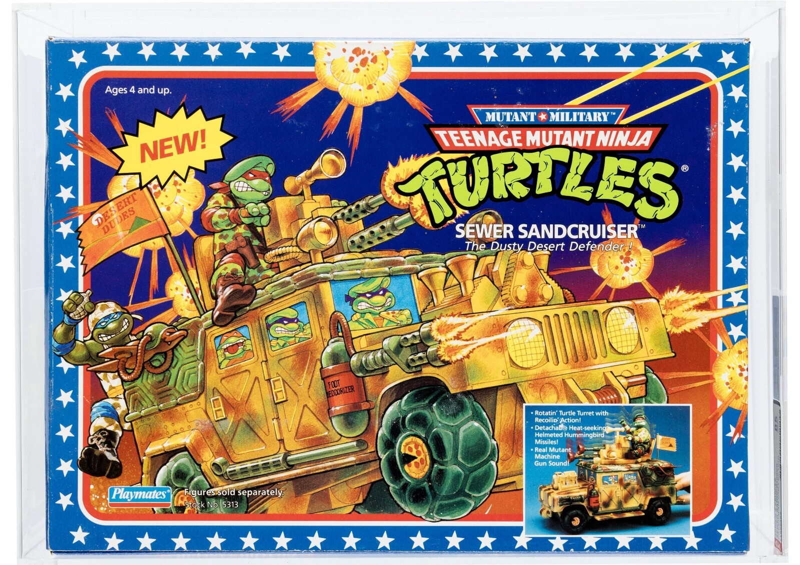 * 1 of 1 in AFA 85, None Higher! Ninja Turtles SEWER SANDCRUISER MIB MOC TMNT *