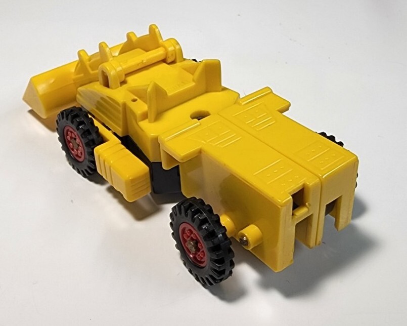 Vintage Unbranded Generic Transformers Plastic Construction Yellow Loader