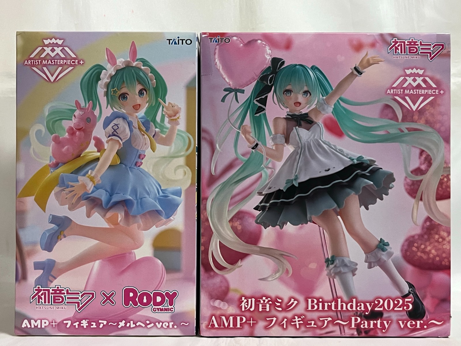 Hatsune Miku AMP+ Figure Set Birthday 2025 & Rody Ver TAITO Sealed Box Damage