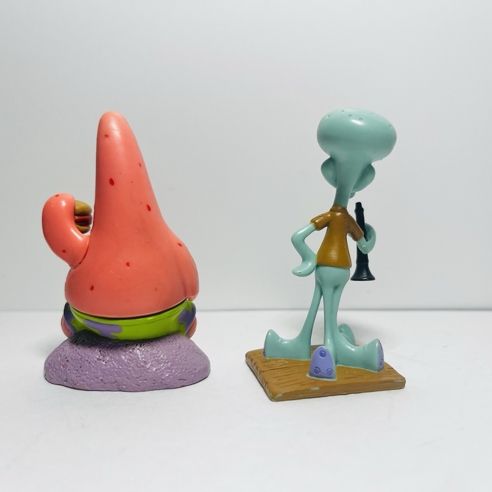 Spongebob Figures Patrick & Squidward 2002 2 1/2&Prime; Viacom Nickelodeon