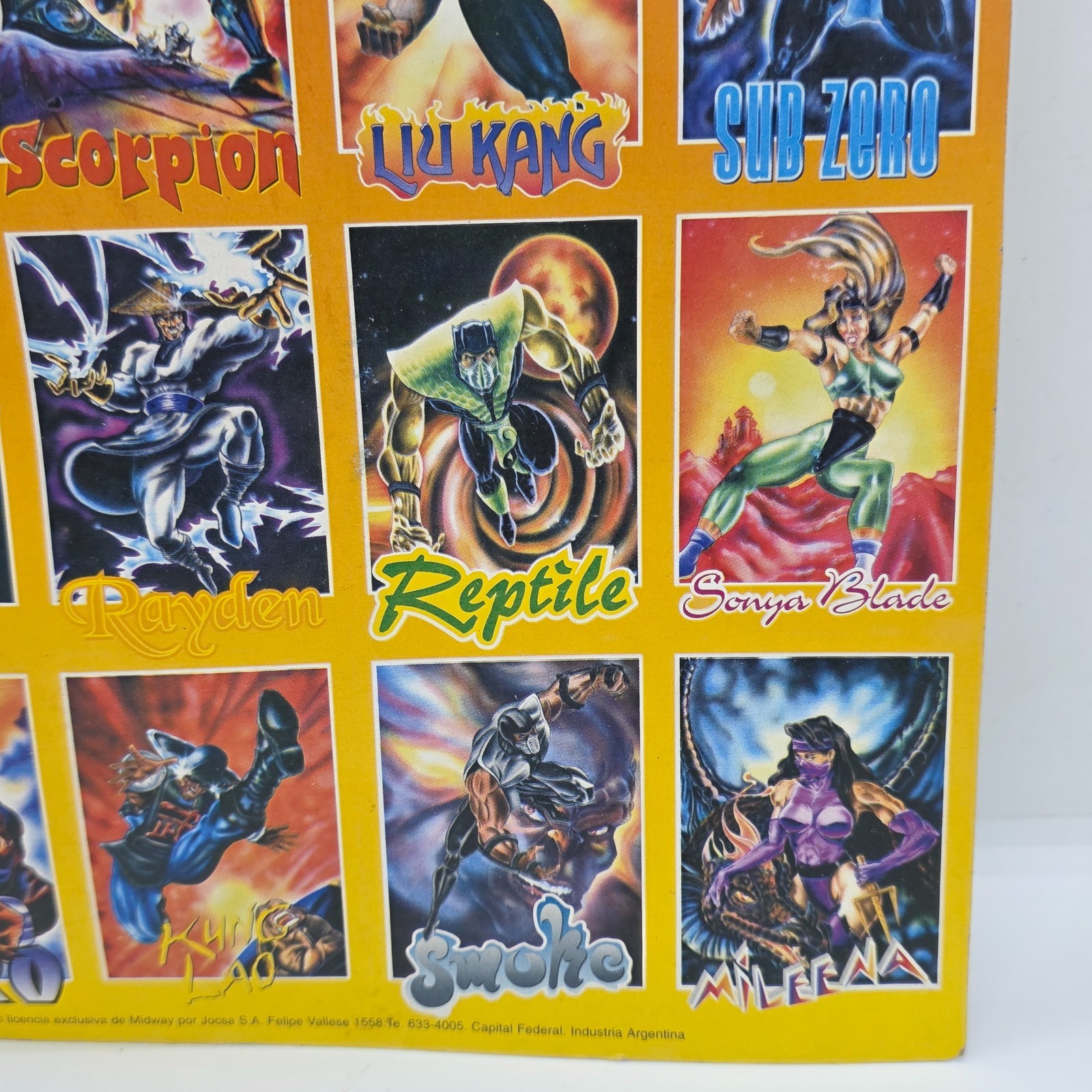 MORTAL KOMBAT TOP KANO BRAND JOCSA ARGENTINA MOC 1994 RARE