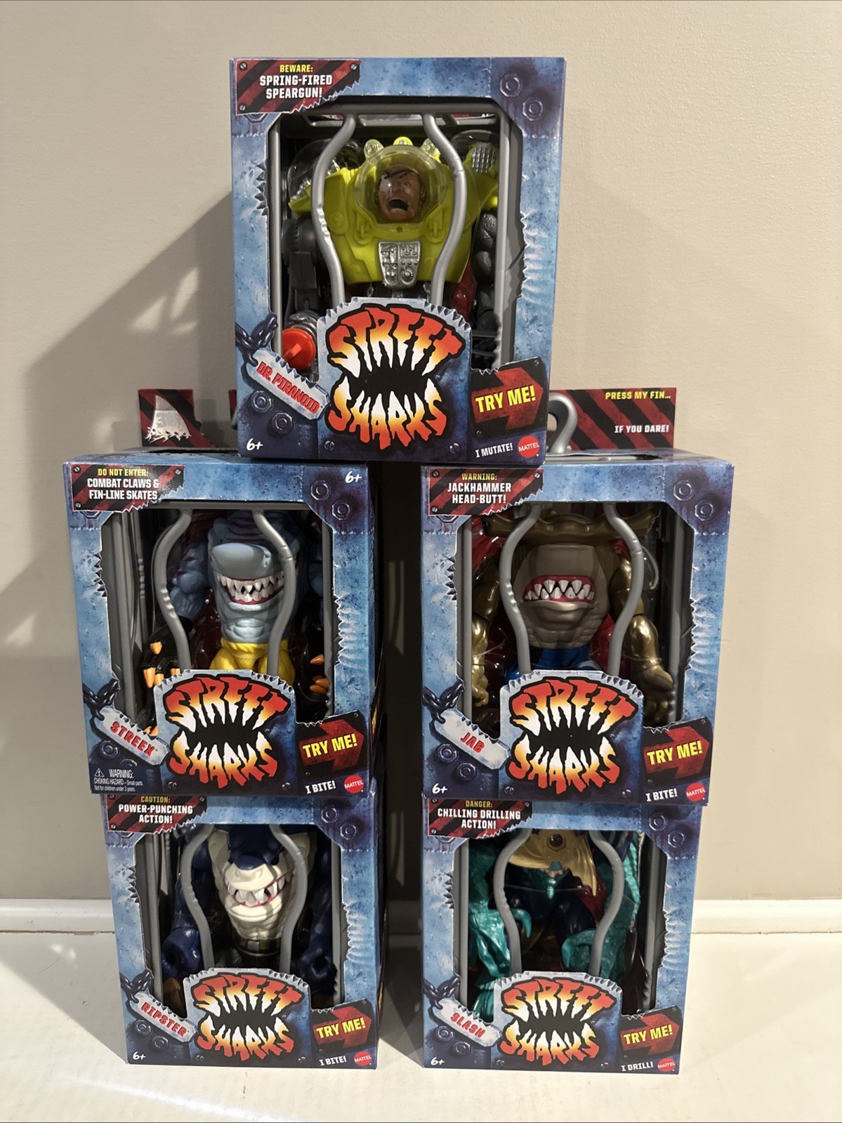 Mattel Street Sharks 30th Anniversary Lot Of 5