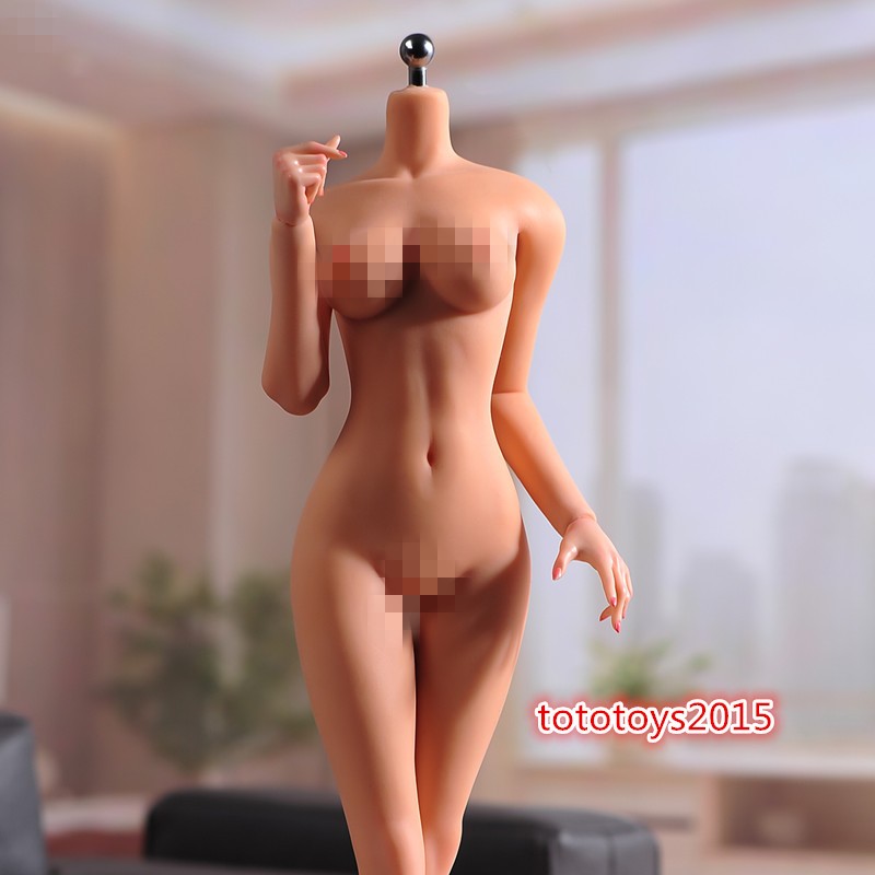 US stock 1/6 Copper Suntan Large Breast Makeup Seamless Body Figure Model Toy