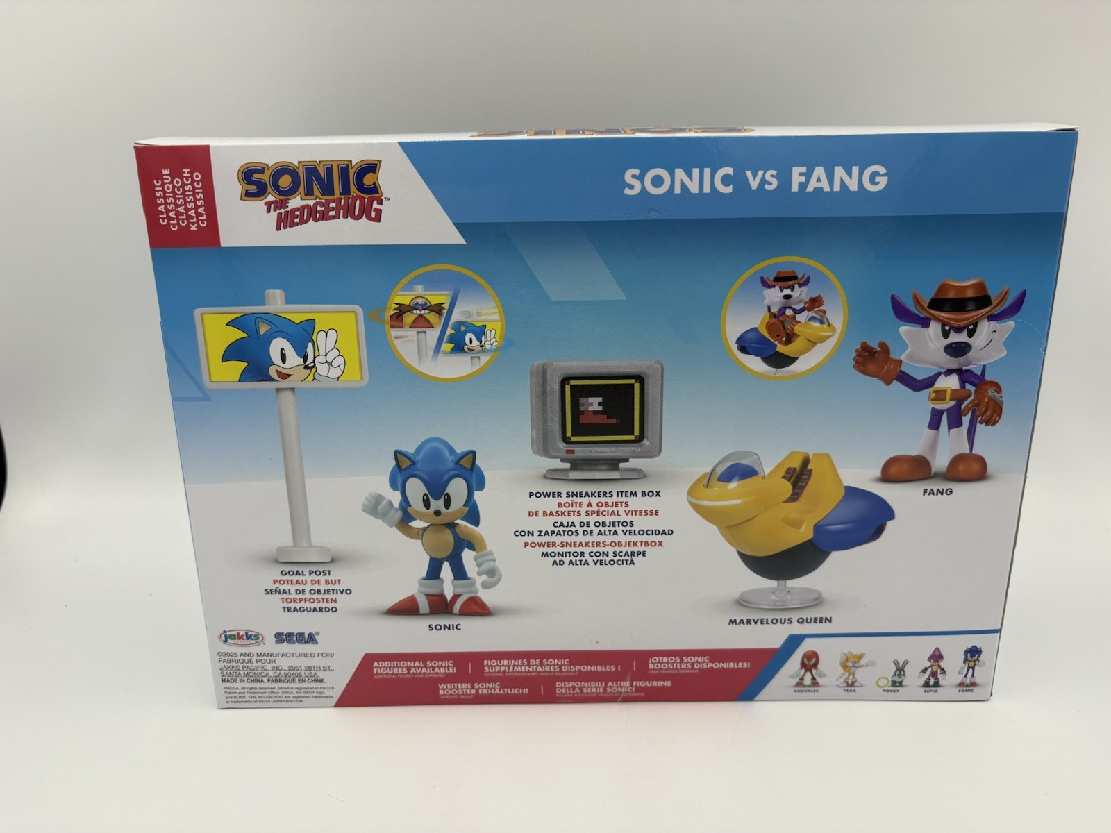 Sonic The Hedgehog Classic Jakks Pacific Sonic vs Fang 2.5&Prime; tall Playset