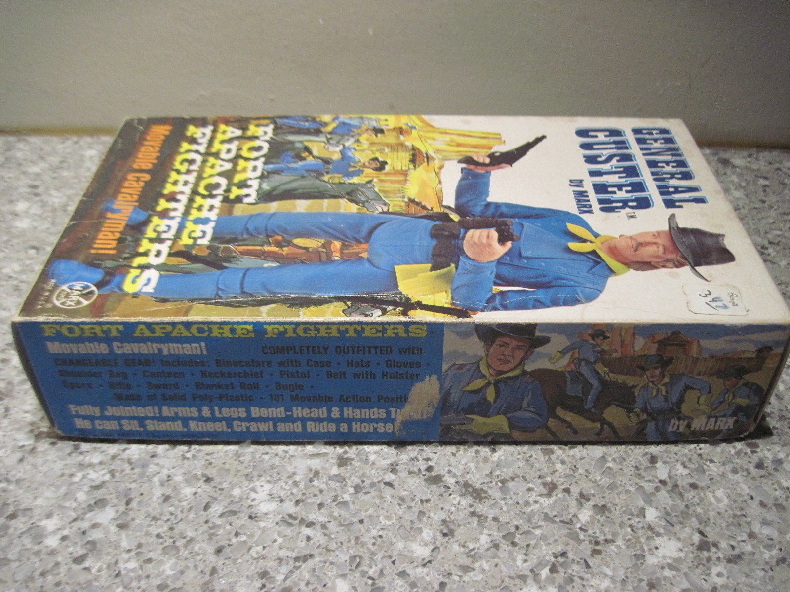 Marx General Custer Calvaryman Action Figure, Box & Most Accessories 1st Edition