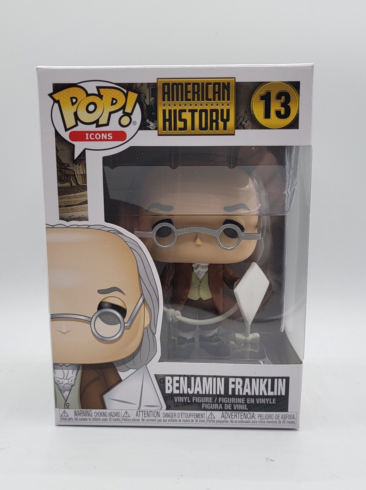 Funko Pop! Icons – American History – Benjamin Franklin # 13 NEW