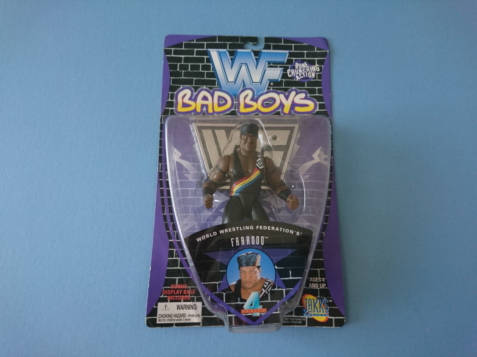 Vintage WWF WWE BAD BOYS FAROOQ ACTION FIGURE Jakks Pacific 1997 « BRAND NEW »