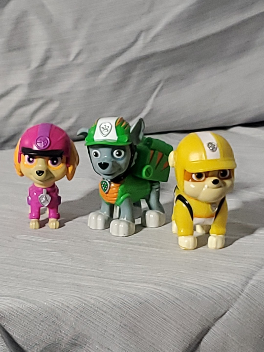 Paw Patrol Figures – Lot Of 3 Skye/Rubble/Rocky – Action Figure Boy/Girl/Toddler