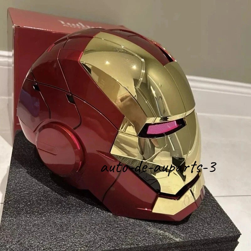 Autoking Iron Man Mk5 1:1 Helmet Wearable Voice-control Mask Cosplay Silver/Gold
