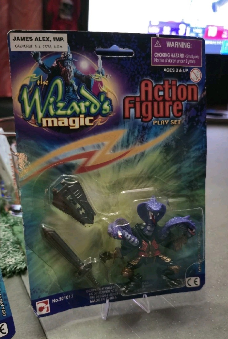The Wizards Magic Action Figure Wizard & Hydra MoC 90s Chap Mei KO Rack Toy Pair
