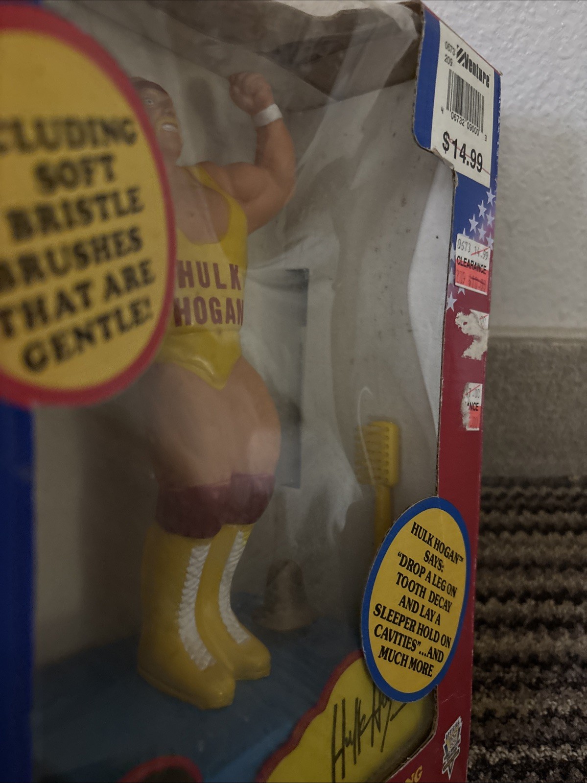 Hulk Hogan Talking Toothbrush WWF Wrestling 1991 Janex Vintage Untested