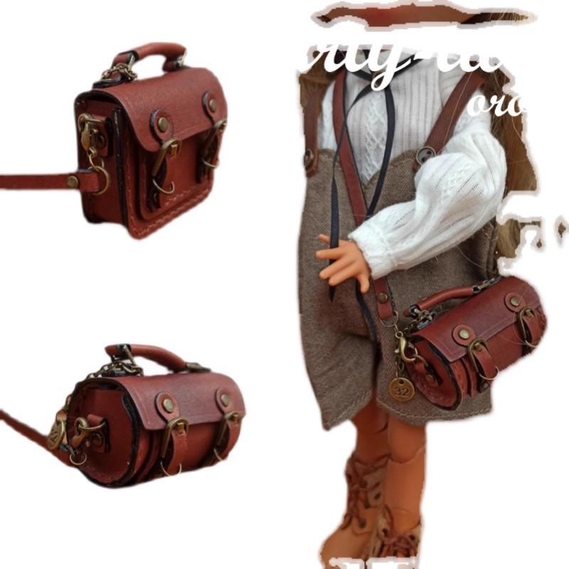 1/6 Cowhide Mini Backpack Shoulder Bag/handbag Model For BJD Blythe Doll