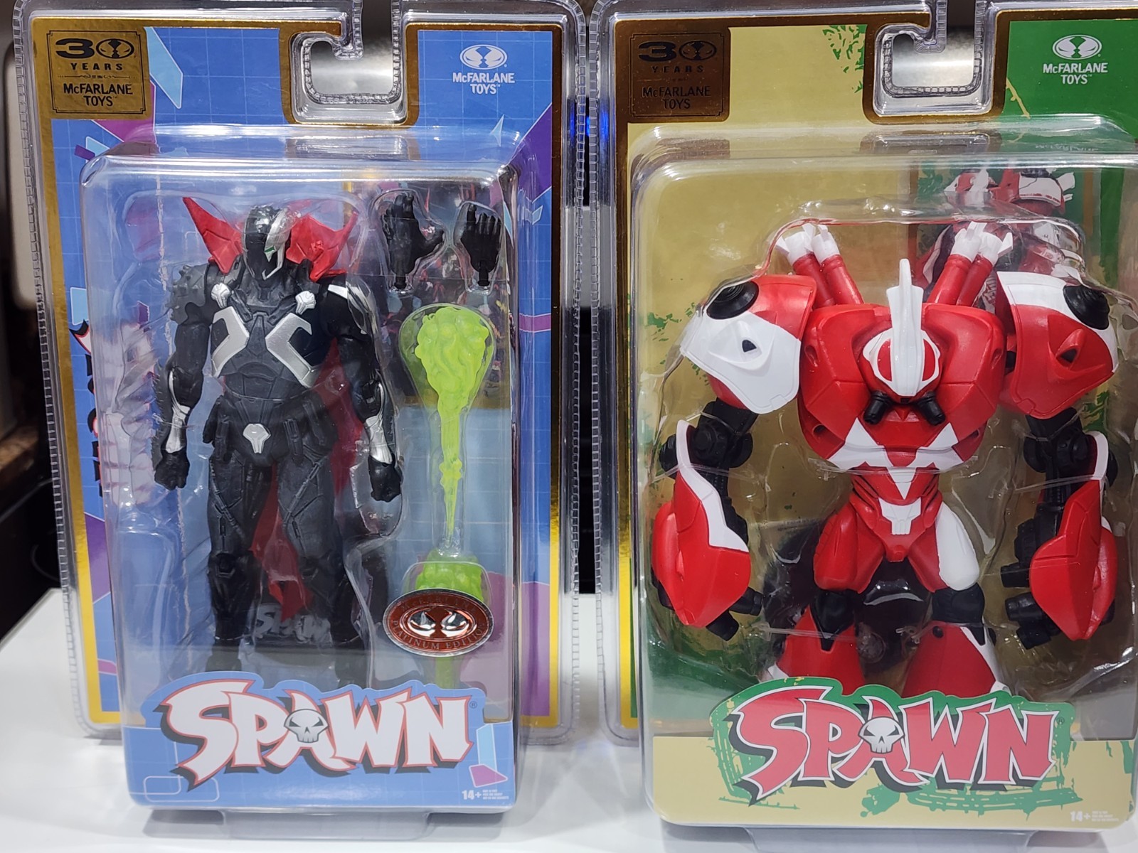 McFarlane 30 Years The Deviant: Rat City Spawn Platinum & Wave 8 Robot Wars 7&Prime;