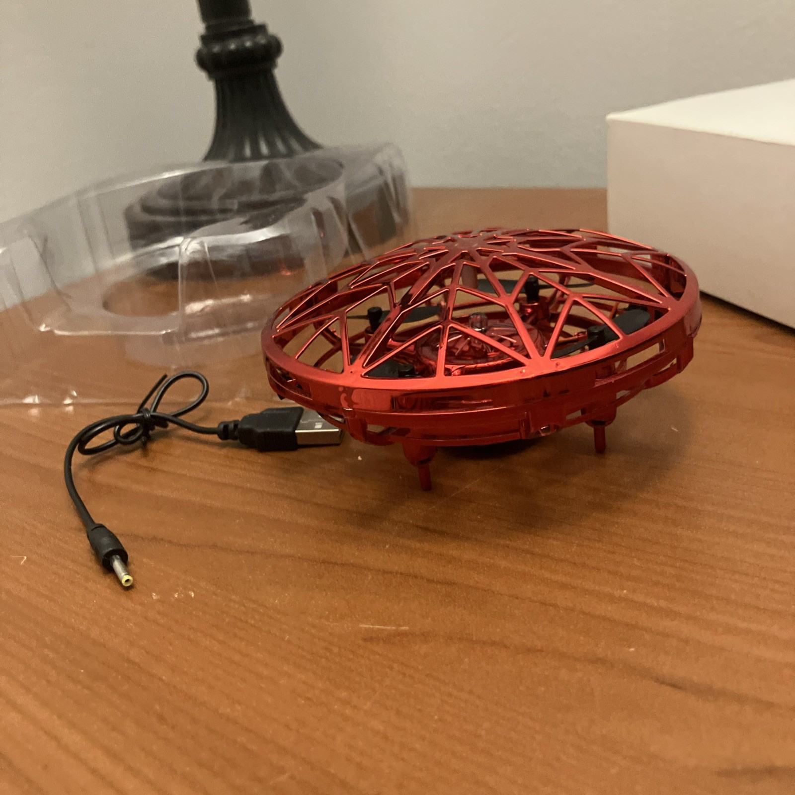 AMONIDA Flying Toy, Multiple Play Methods Flying Indoor, TESTED WORKING (Red)