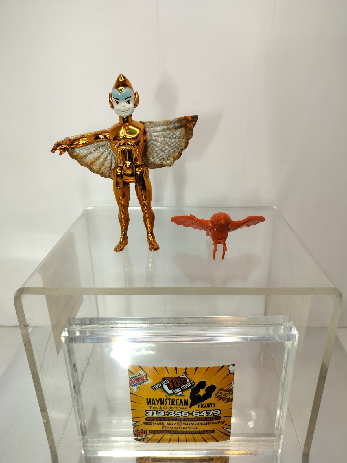 VTG 1986 LJN TELEPIX SILVER HAWKS COPPER KID Missing Arm & Mayday / AS-IS
